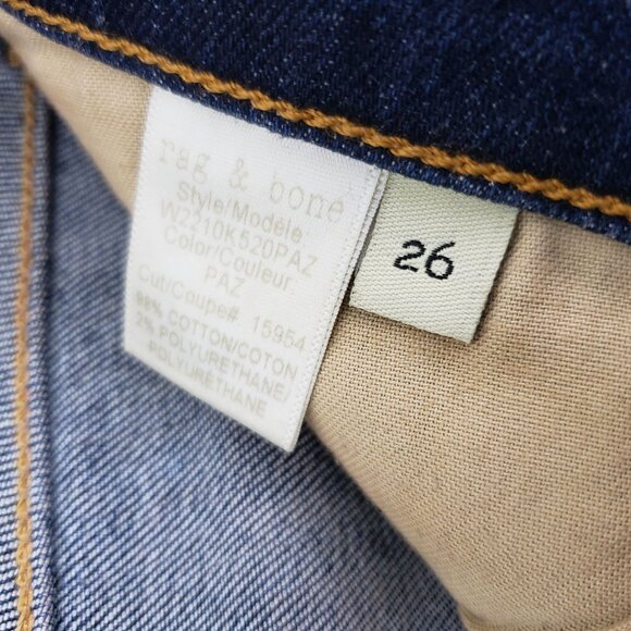 Rag & Bone Womens Stevie Capri Skinny Paz Dark Wash Jeans Size 26 Blue Denim - Picture 10 of 12